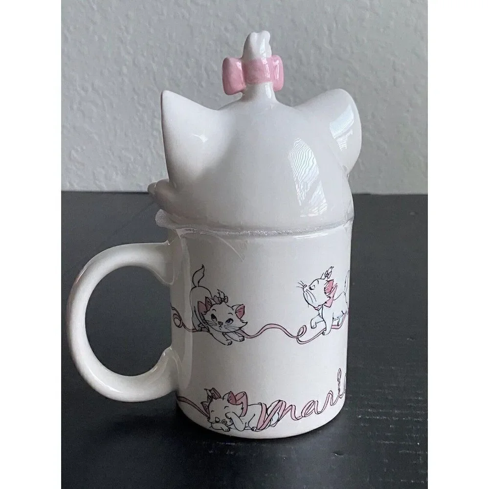 Disney The Aristocats Marie Cat Kitten Mug With Topper Figural Collectible NEW‎
